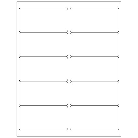Bsc Preferred 4 x 2'' White Rectangle Laser Labels - Master Case, 1000PK BUY00025249